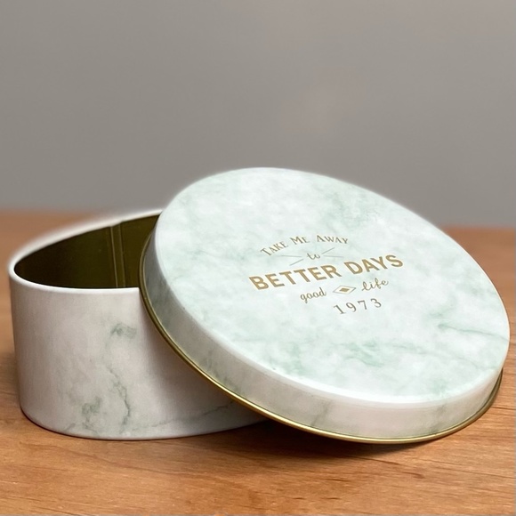 3/$25💥 NWT Marble Tin Canister Container Storage